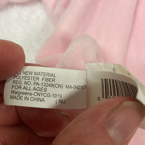 Happy go fluffy pink fleece rattle bunny lovey my 1st Easter - Picture 8 of 8